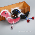 Jouet de chat en forme de fourmis en peluche avec cloche